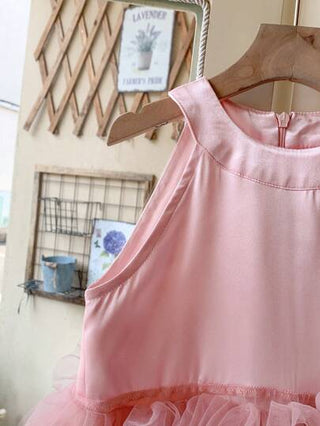 فستان أطفال Blossori فستان ناعم لصبايا من التول الفرنسي، وردي، للربيع والصيف