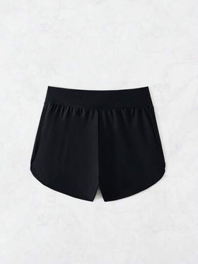 Swim Lushoire شورت البحر المرن للنساء بخصر مطاطي خالص ، مثالي للإجازات وارتداء حوض السباحة