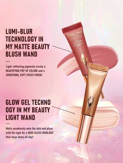Charlotte Tilbury طقم شارلوت تيلبيري - روج تلميع خدود لون بيلو توك مصغر ووصّاية الشفافية 2 * 5 مل / 0.16 أونصة