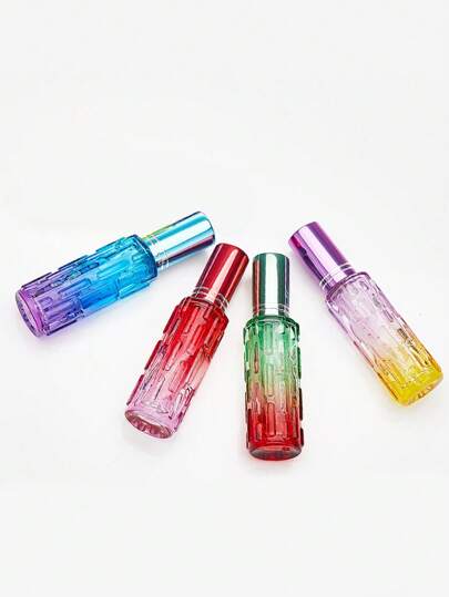 قارورة عطر زجاجية بلون الأومبير بسعة 10مل ، رذاذ دقيق بضغط ، وعاء زجاجي قابل لإعادة الملء للزيوت الأساسية