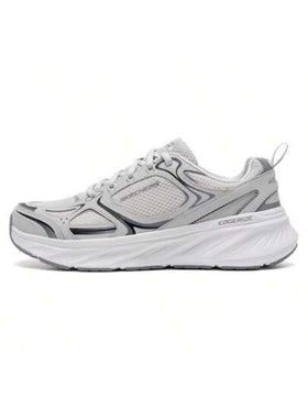Skechers أحذية رياضية رجالية ذات نعل سميك من الشبك EDGERIDE، كلاسيكية بسيطة، مريحة وخفيفة الوزن، قابلة للتنفس، مناسبة للجري والسفر والمشي والاستخدام اليومي 232844-GRY