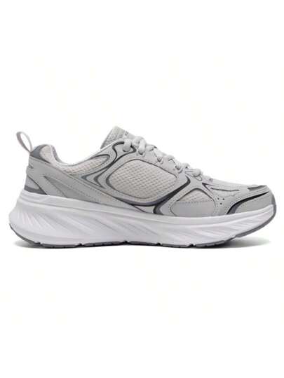 Skechers أحذية رياضية رجالية ذات نعل سميك من الشبك EDGERIDE، كلاسيكية بسيطة، مريحة وخفيفة الوزن، قابلة للتنفس، مناسبة للجري والسفر والمشي والاستخدام اليومي 232844-GRY