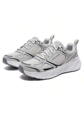 Skechers أحذية رياضية رجالية ذات نعل سميك من الشبك EDGERIDE، كلاسيكية بسيطة، مريحة وخفيفة الوزن، قابلة للتنفس، مناسبة للجري والسفر والمشي والاستخدام اليومي 232844-GRY