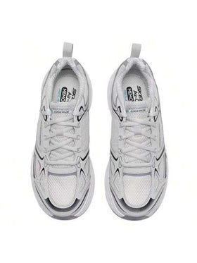 Skechers أحذية رياضية رجالية ذات نعل سميك من الشبك EDGERIDE، كلاسيكية بسيطة، مريحة وخفيفة الوزن، قابلة للتنفس، مناسبة للجري والسفر والمشي والاستخدام اليومي 232844-GRY