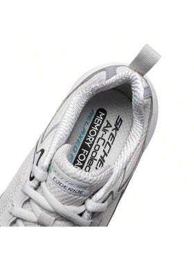 Skechers أحذية رياضية رجالية ذات نعل سميك من الشبك EDGERIDE، كلاسيكية بسيطة، مريحة وخفيفة الوزن، قابلة للتنفس، مناسبة للجري والسفر والمشي والاستخدام اليومي 232844-GRY