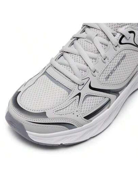 Skechers أحذية رياضية رجالية ذات نعل سميك من الشبك EDGERIDE، كلاسيكية بسيطة، مريحة وخفيفة الوزن، قابلة للتنفس، مناسبة للجري والسفر والمشي والاستخدام اليومي 232844-GRY