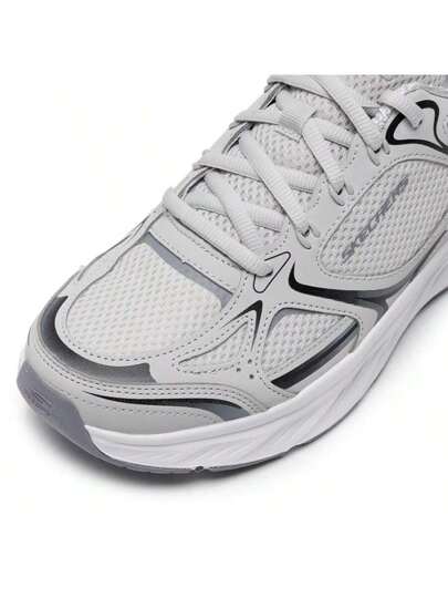 Skechers أحذية رياضية رجالية ذات نعل سميك من الشبك EDGERIDE، كلاسيكية بسيطة، مريحة وخفيفة الوزن، قابلة للتنفس، مناسبة للجري والسفر والمشي والاستخدام اليومي 232844-GRY