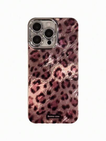 غطاء هاتف بطبعة نمر بنفسجي عصري متوافق مع هواتف iPhone 15/iPhone 16 Pro Max/14 Pro، بغشاء عدسة لامع كامل التغطية 13، طبقة عدسة أصلية 12، غطاء واقي أنثوي للهاتف 14/11