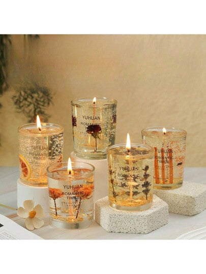 1 شمعة معطرة بالزيوت الأساسية والعطور الزهرية في كأس زجاجي، ديكور وهدية للغرفة، مدة الاحتراق تقريبًا 20 ساعة، 160 جرام/قطعة، هدية عيد، هدية حفلة، ديكور عيد، هدية عيد ميلاد، ديكور حفلة