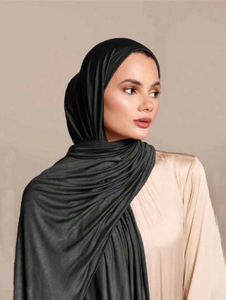 قطعة واحدة من الحجاب للنساء من النسيج الناعم والمنسدل، لون أحادي، 180سم * 70سم، لإستخدام اليومي، للصلاة الخارجية، المسجد، المسلمات