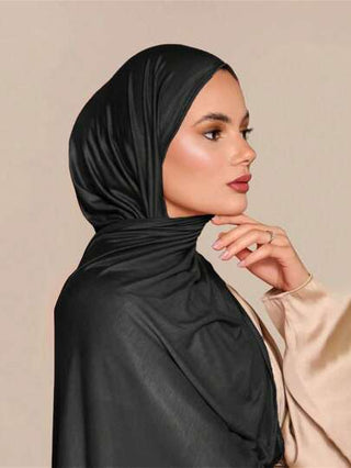 قطعة واحدة من الحجاب للنساء من النسيج الناعم والمنسدل، لون أحادي، 180سم * 70سم، لإستخدام اليومي، للصلاة الخارجية، المسجد، المسلمات