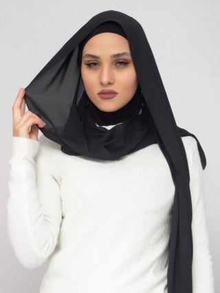 قطعة واحدة وشاح شيفون كاجوال كلاسيكي نسائي، لون أحادي مريح وقابل للتنفس من نسيج موديال، أغطية متعددة الوظائف للرأس، مناسب للاستخدام اليومي