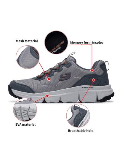Skechers أحذية رياضية مريحة للرجال للتنزه في الهواء الطلق والاستخدام اليومي ، الموديل: 237704-GYOR