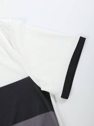Manfinity Homme بولو رجالي كاجوال بطباعة حرفية بلوك ألوان و رقعات أكمام قصيرة