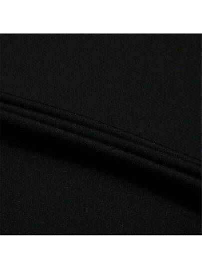 Nike تي شيرت بطبعة شعار Dri-Fit بياقة طاقم بأكمام طويلة بطراز أمريكي كلاسيكي، للرجال، أسود، FB7920-010