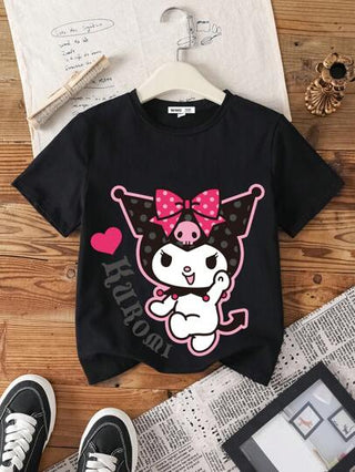 تيشيرتات بناتي HELLO KITTY AND FRIENDS |  تي شيرت طباعة الحرف والكرتون لفتاة المراهقة