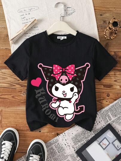 تيشيرتات بناتي HELLO KITTY AND FRIENDS |  تي شيرت طباعة الحرف والكرتون لفتاة المراهقة