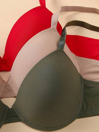 Shein Underwear&Sleepwear Basics 5 قطعة/مجموعة حمالات الصدر اليومية البسيطة الكاجوال غير السلكية للنساء