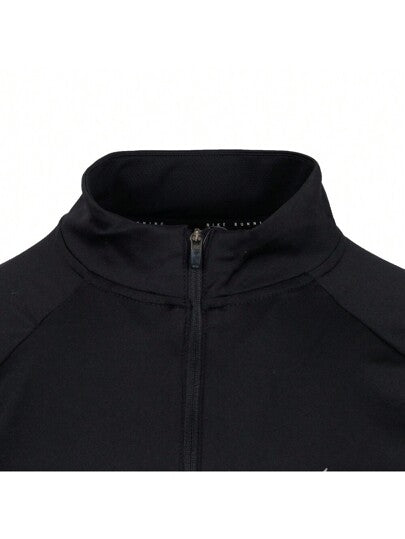تي شيرت نايك DF STRIDE HZ MIDLAYER تريكو ذو ياقة طويلة للرجال 2025 ، لون رمادي داكن HV2181-010