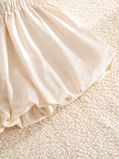 Cozy Pixies مجموعة ملابس ملابس علوية بدون أكمام رقبة دائرية مزينة بفيونكة ، وشورت خصر مطاطي مناسبة للأطفال البنات، قطعتين/ مجموعة