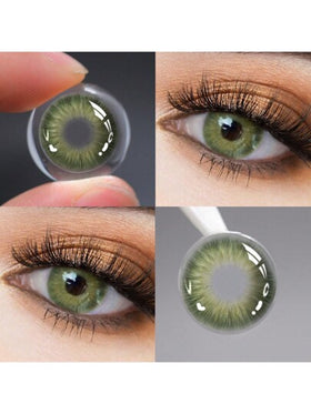 1 Pair Of Colored Contact Lenses - Brown, Grey, Prescription Cosmetic Color Contacts, Suitable For Daily Use Halloween Costume Cosplayramadan collection