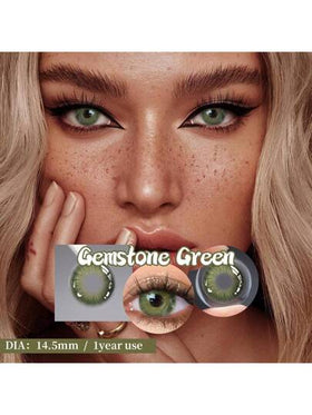 1 Pair Of Colored Contact Lenses - Brown, Grey, Prescription Cosmetic Color Contacts, Suitable For Daily Use Halloween Costume Cosplayramadan collection