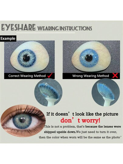 EYESHARE 1 Pair Colored Contact Lenses For Eyes Natural Look Black Lenses Eye Makeup Gray Brown Soft Colorful Contact Lenses Annual Glasses Cosmetic Green Lens, 14.2mm Halloween Costume Cosplayramadan collection