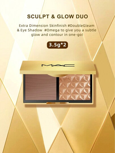 MAC باليت سكلبت اند غلو ديو هايلايت وكونتور من ماركة ام.ايه.سي بحجم 0.12اونصة/3.5جرام لكل منها