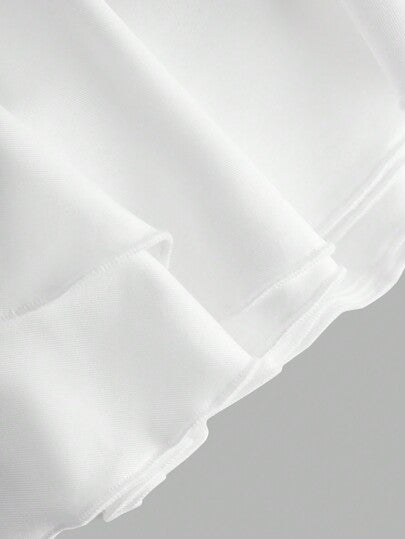 SHEIN Girlism مجموعة تنورة صغيرة محبوكة باللون الواحد + سروال قصير للفتيات المراهقات، بطراز رياضي 3 قطع