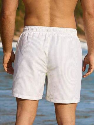 Manfinity Swimmode شورتات بحر عصرية بسيطة للرجال للارتداء اليومي
