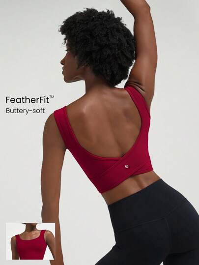 GLOWMODE FeatherFit™ نشاط ممزق متقاطع تانك يدعم اليوغا ذات التأثير المنخفض يوميًا