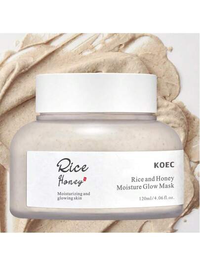 KOEC قناع الأرز والعسل المنشط لكل أنواع البشرة، رعاية المسام والشحوم، قناع وجه طيني من الأرز أحد العناية الكوريّة للبشرة