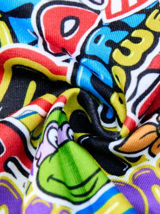 مايوه أولادي TEENAGE MUTANT NINJA TURTLES X  ملابس علوية آزرق بطبعة كرتونية أطفال بلا أكمام ، أنيق وبارد الطفل