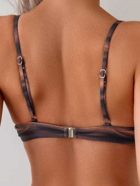 Swim SXY مجموعتان من بكيني نسائي مزين بطبعات نباتية عتيقة، بحلقة العنق بدون أربطة وسلك زخرفي، لفصل الربيع والشواطئ الصيفية