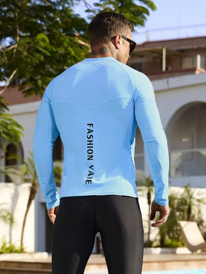 Surfspeed مجموعة من 2 قطع بدلة رياضية طويلة الأكمام مناسبة للرجال بإغلاق سحاب، مناسبة للياقة البدنية