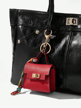 SHEIN SXY حامل المفاتيح الصغير، محفظة عملات محمولة صغيرة وغطاء سماعات الأذن، إكسسوارات تميمة الحقيبة