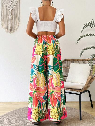 SHEIN VCAY بنطلون كاجوال يومي بسيط وعصري للسيدات