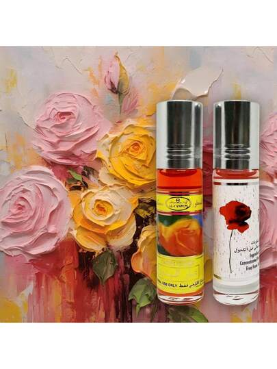 زيت كرة العطر العربي الأروماثيرابي، 6مل، كرة عطر بروائح الورد الأحمر والأصفر، مدمج وسهل الحمل، مناسب للاستخدام اليومي، رائحة تدوم طويلاً
