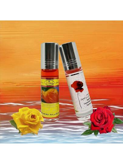زيت كرة العطر العربي الأروماثيرابي، 6مل، كرة عطر بروائح الورد الأحمر والأصفر، مدمج وسهل الحمل، مناسب للاستخدام اليومي، رائحة تدوم طويلاً