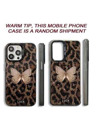 حافظة هاتف ملونة ذات تصميم نمر وفراشة مرسومة، متوافقة مع هواتف iPhone 15، 16، 16 برو ماكس، 14 برو ماكس، 13، 11، 12، XR سلسلة الكرتون، A13 4G، A14، A04، A34