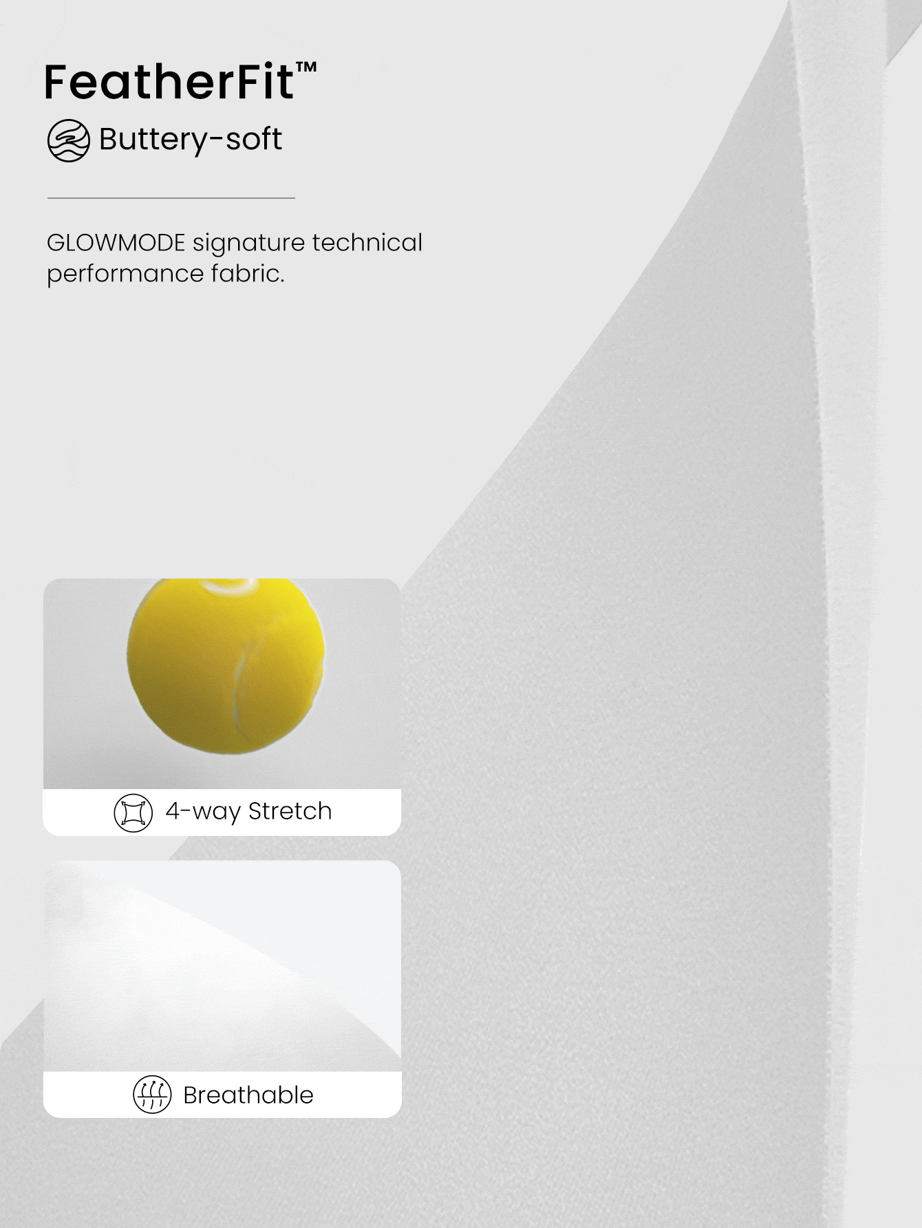GLOWMODE حمالة صدر رياضية طويلة من FeatherFit™
