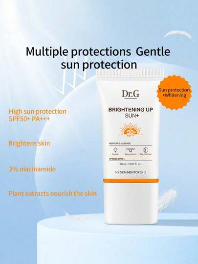 واقي شمس DR.G مشرق ، أصلاح شفاف ، SPF50+ PA+++، 20مل ، للبشرة الحساسة ، كوري