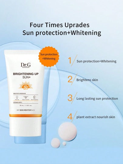 كريم واقي من الشمس للبشرة الحساسة بقوة حماية SPF50+ PA+++ من DR.G، مضيء ومرطب، حجم 35مل، من كوريا