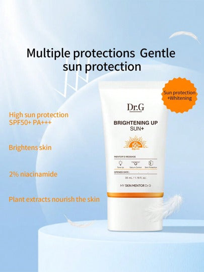 كريم واقي من الشمس للبشرة الحساسة بقوة حماية SPF50+ PA+++ من DR.G، مضيء ومرطب، حجم 35مل، من كوريا
