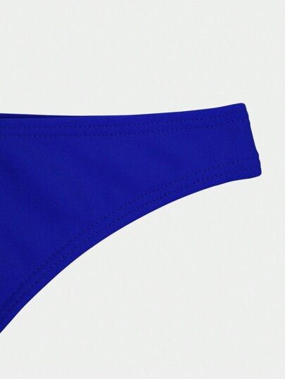 Manfinity Swimmode قصيران سباحة للرجال بتريم متباين للعطلات والشاطئ
