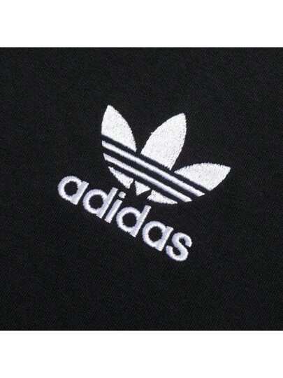Adidas Originals تي شيرت كريو نيك بأكمام قصيرة وخطوط 3 للرجال، رياضي ولياقة بدنية KB2459