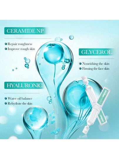 BIOAQUA مجموعة 30 قطعة من جوهر حمض الهيالورونيك/ فيتامين سي/ ريتينول، جوهر مرطب وللعناية بالتجاعيد، جوهر ترطيب وتقليل المسام للبشرة الجافة والخشنة والمتجعدة، العناية اليومية المرطبة والمضيئة للبشرة