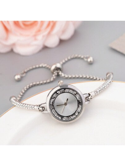 2023 ساعة نسائية جديدة بسوار خرزي، ساعة كاجوال كوارتز أنيقة للفتيات، هدية عيد ميلاد للنساء هدية للطلاب في عودتهم للمدرسة