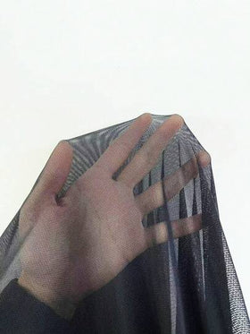 Slumberist طقم من فستان نوم شفاف مع لوحة من الدانتيل مُزود ببك والسلسلة الحرارية للنساء، جريء وإغواء