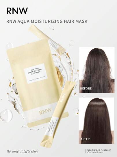 RNW قناع شعر مرطب ناعم 6 قطع DER. HAIR